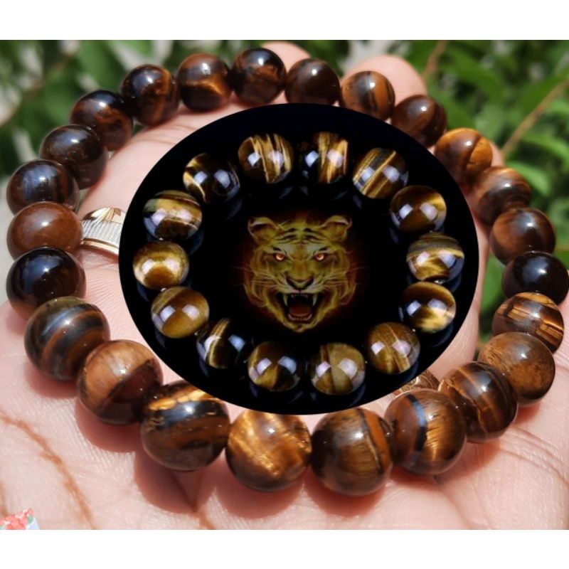 GELANG BATU ALAM TIGER EYE BIDURI SEPAH NATURAL ASLI PRIA WANITA