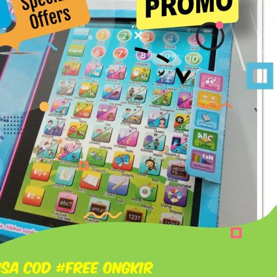 Ipad Mini Play Pad Edukatif 2 Bahasa Mainan Edukasi Anak 1 2 3 4 5 6 Tahun Bayi Laki Perempuan Murah