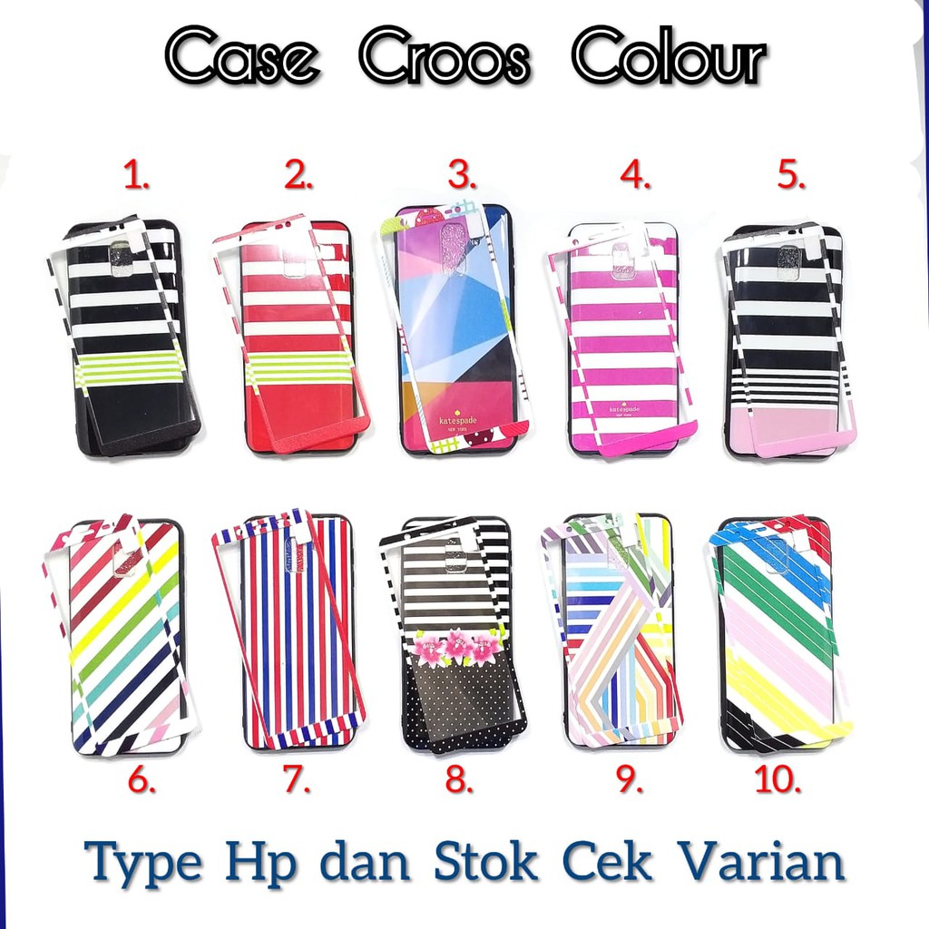 Case Cross Colour + Tempered Glass // Oppo,Realme,K1,F5