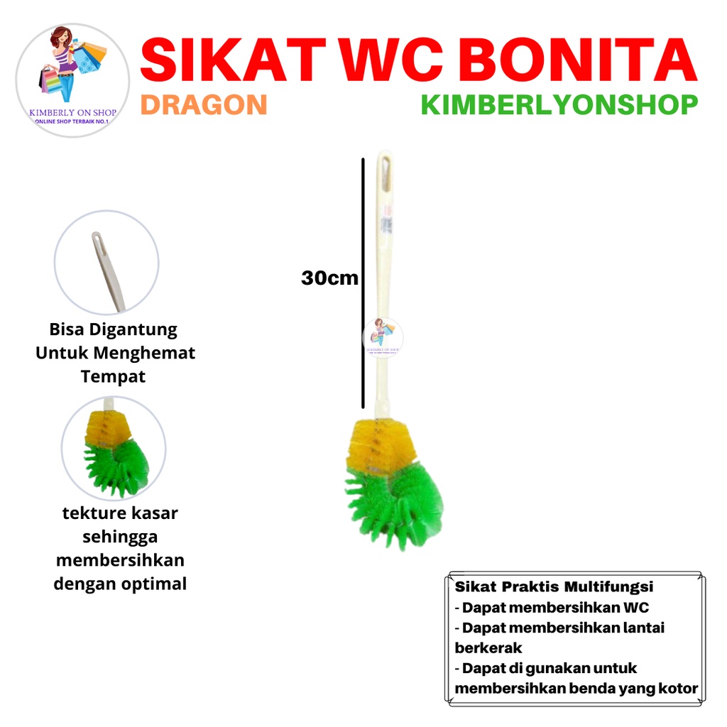 Kimberlyonshop Sikat WC Bonita Pembersih Toilet Dragon