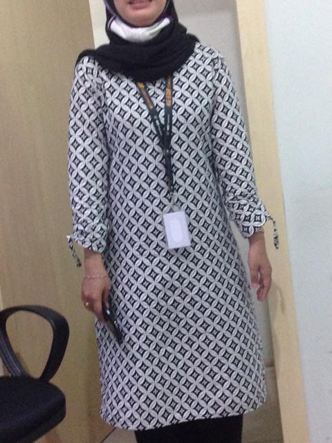 Atasan Batik Wanita Tunic Batik Shibori Bahan Katun Halus Batik Kantoran Modern