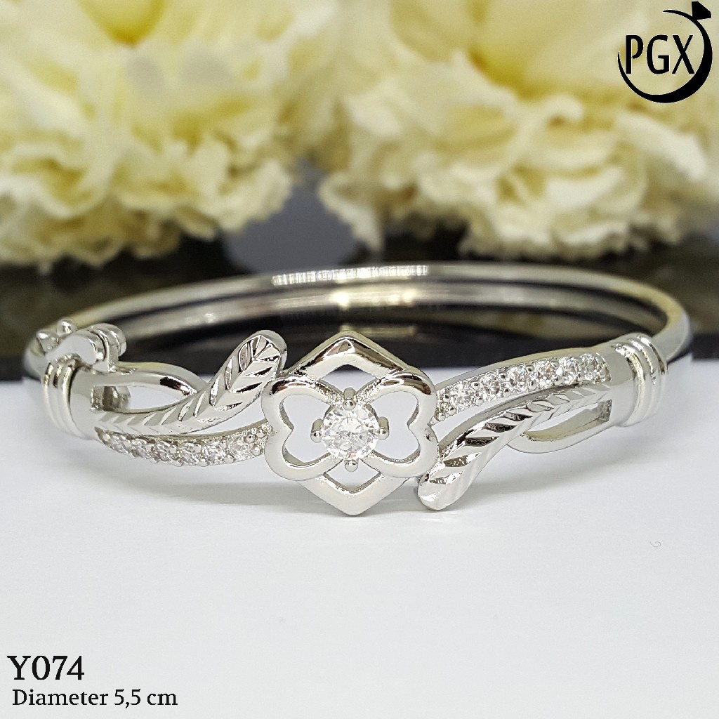 PGX Gelang Xuping Wanita Bangkok Bangle Aksesoris Perhiasan Lapis Emas - Y074