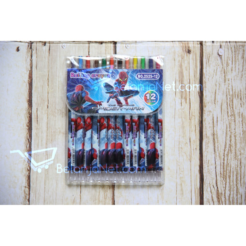 Crayon Putar Spiderman 12 Warna