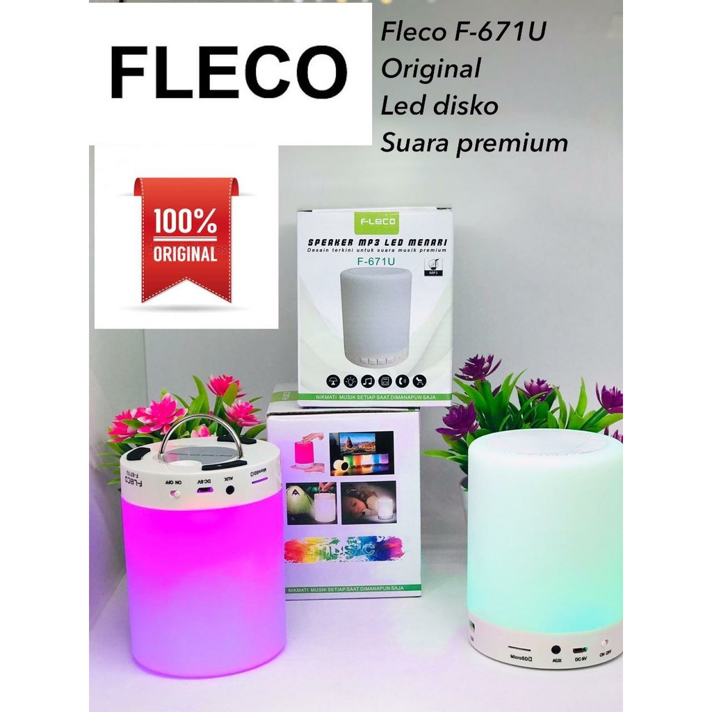 Speaker Fleco Bluetooth+ Lampu F-671U