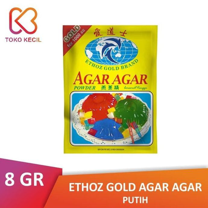 

PACK Ethoz Gold Agar Agar Putih 8 GR TERJAMIN Kode 1237