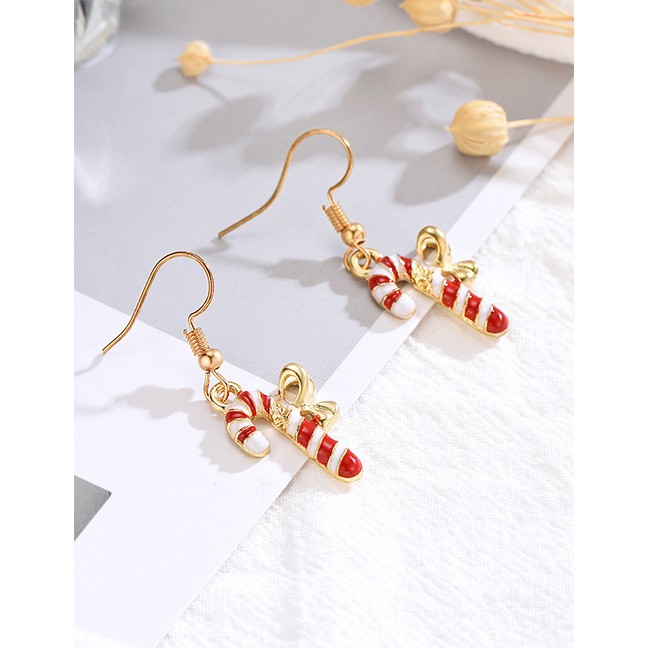 LRC Anting Set Fashion Color Christmas Earrings Earrings Set Of 9 D18704