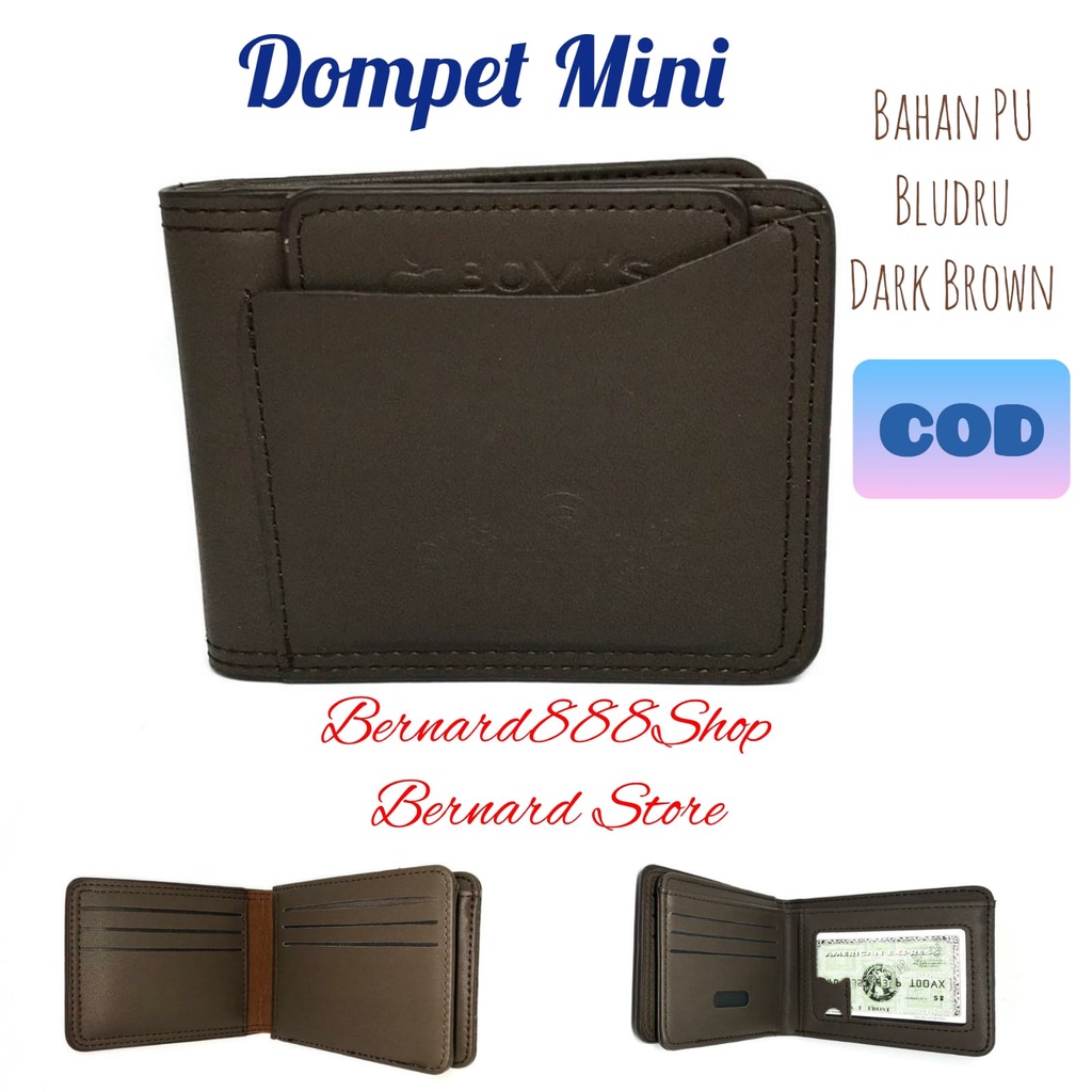 Dompet Pria Dompet Laki2 Dompet Model Kartu Cabut Bahan PU Leather Brudu Ukuran Standar