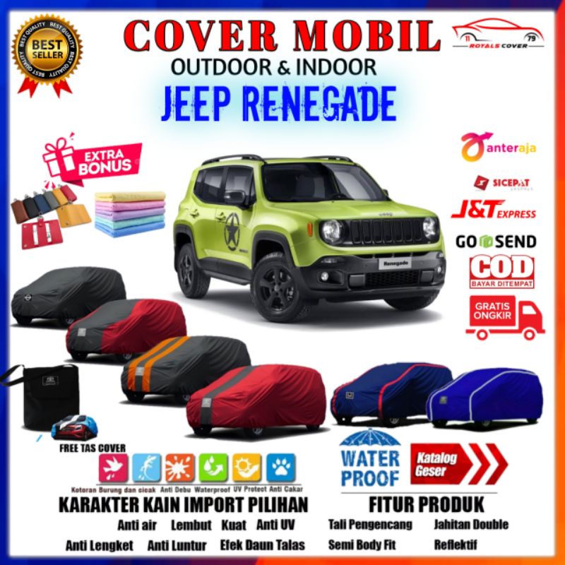 Cover Mobil Jeep Renegade / Sarung Mobil Jeep Renegade / Selimut Jas Pelindung Penutup Outdoor