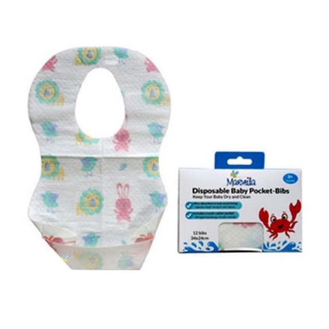 Marveila Disposible Baby Pocket / Bibs Celemek Makan Anak