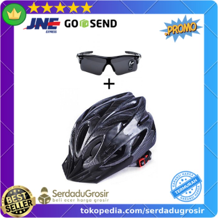 MURAH  PROMO Helm Sepeda MTB Gunung Balap Gowes BONUS Kacamata Sepeda Keren