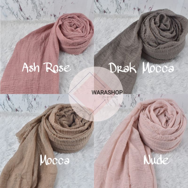 [COD] PASHMINA CRINKLE / CRINGKLE KUSUT /CRINGKLE RAWIS / HIJAB SHAWL PREMIUM RAWIS negro