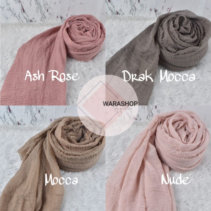 [COD] PASHMINA CRINKLE / CRINGKLE KUSUT /CRINGKLE RAWIS / HIJAB SHAWL PREMIUM RAWIS negro