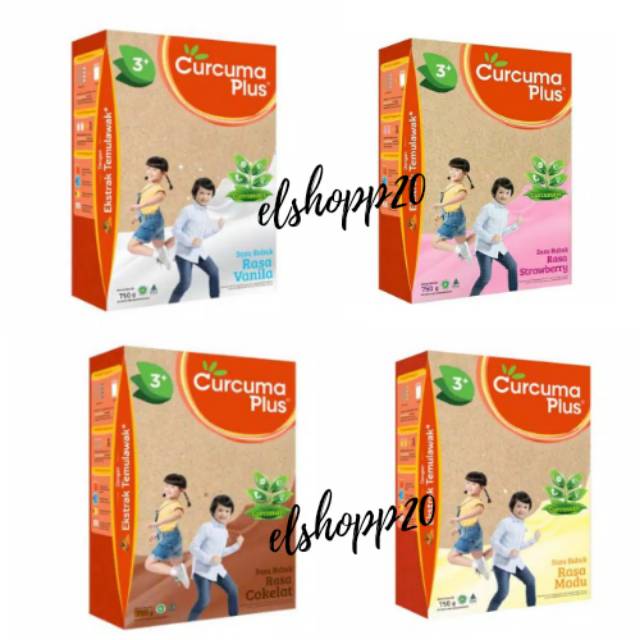 

Curcuma plus coklat/madu/vanila/strawberry 750gram / elshopp20