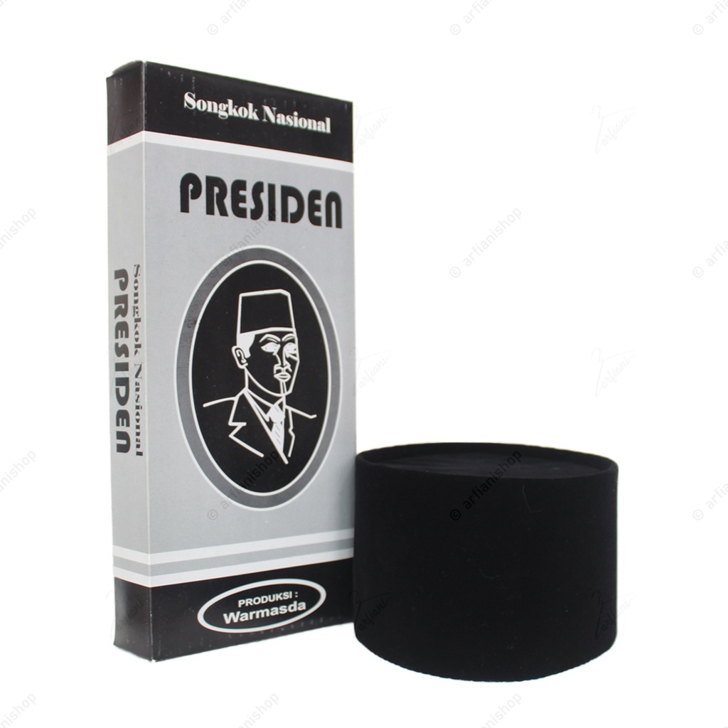 Peci Songkok Kopiah Hitam Polos - Presiden