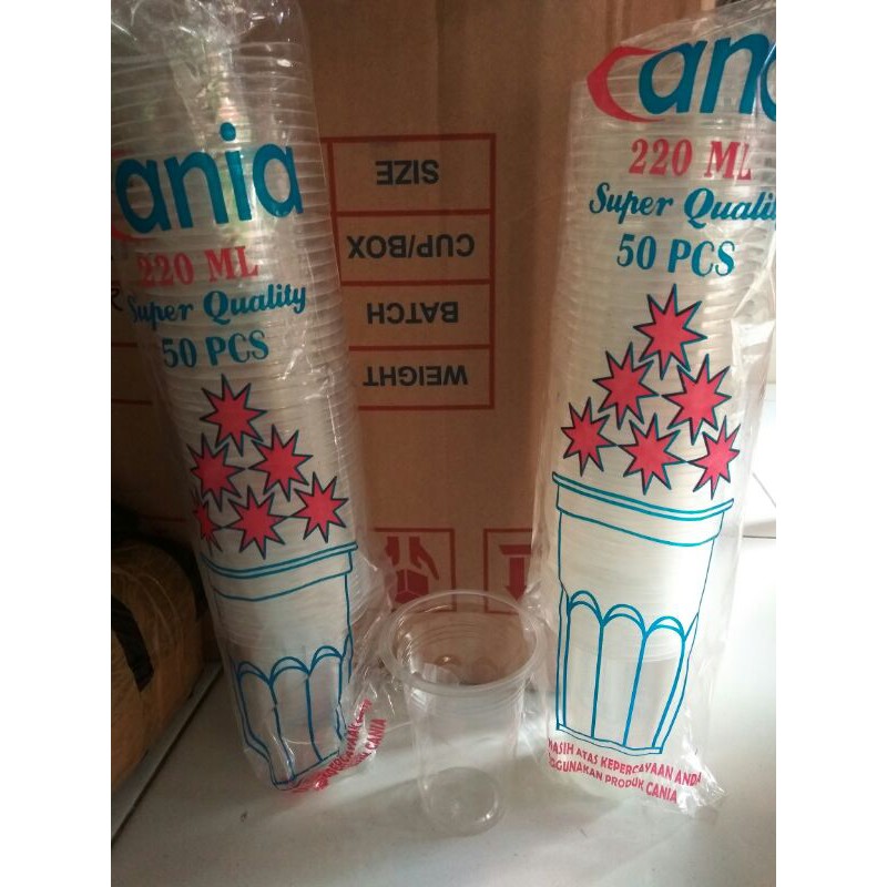 CUP AQUA 220ML POLOS/CUP KOPI 220ML POLOS MURAH