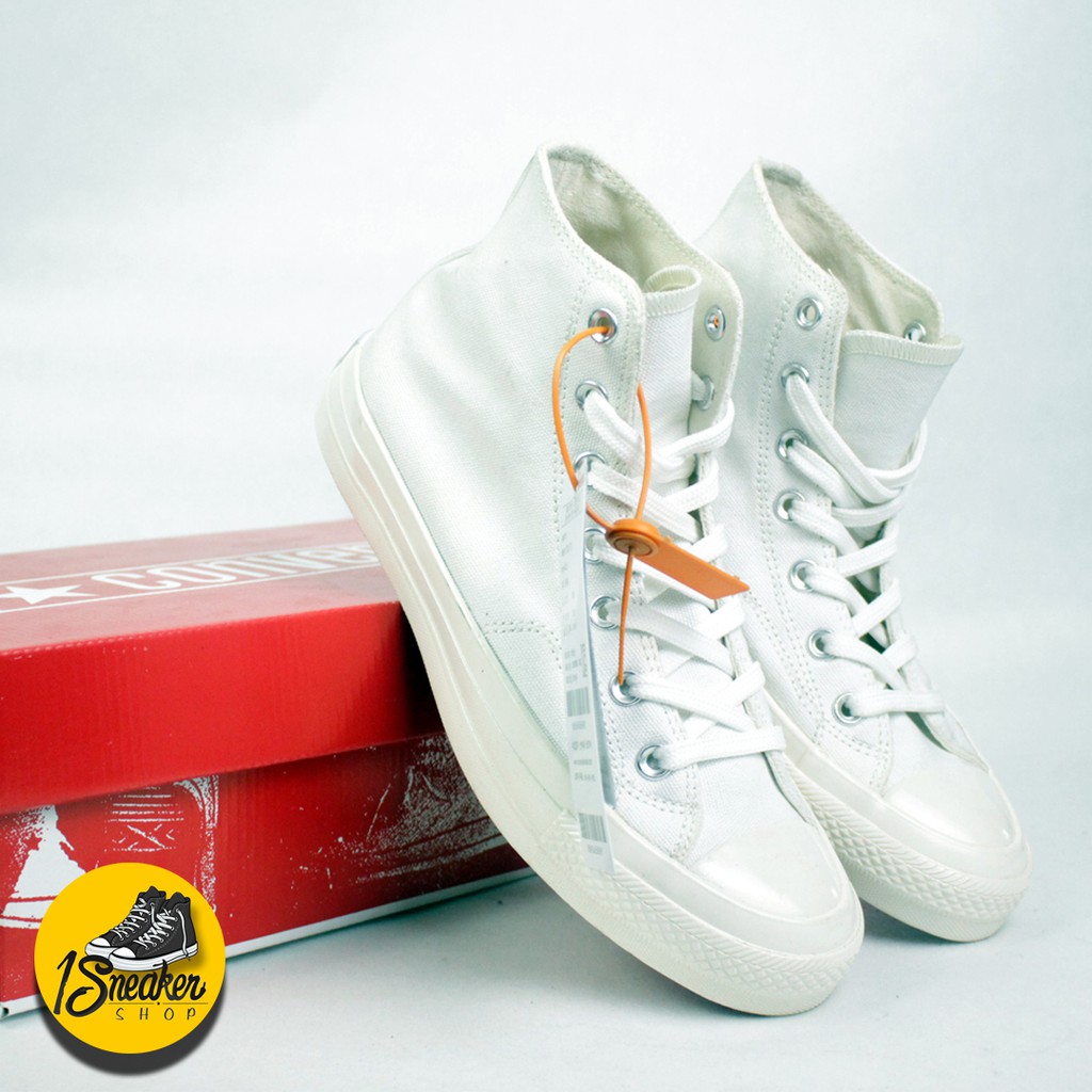 Sepatu Sneakers Converse Rainbow Chuck Taylor All Star 70S High White Premium