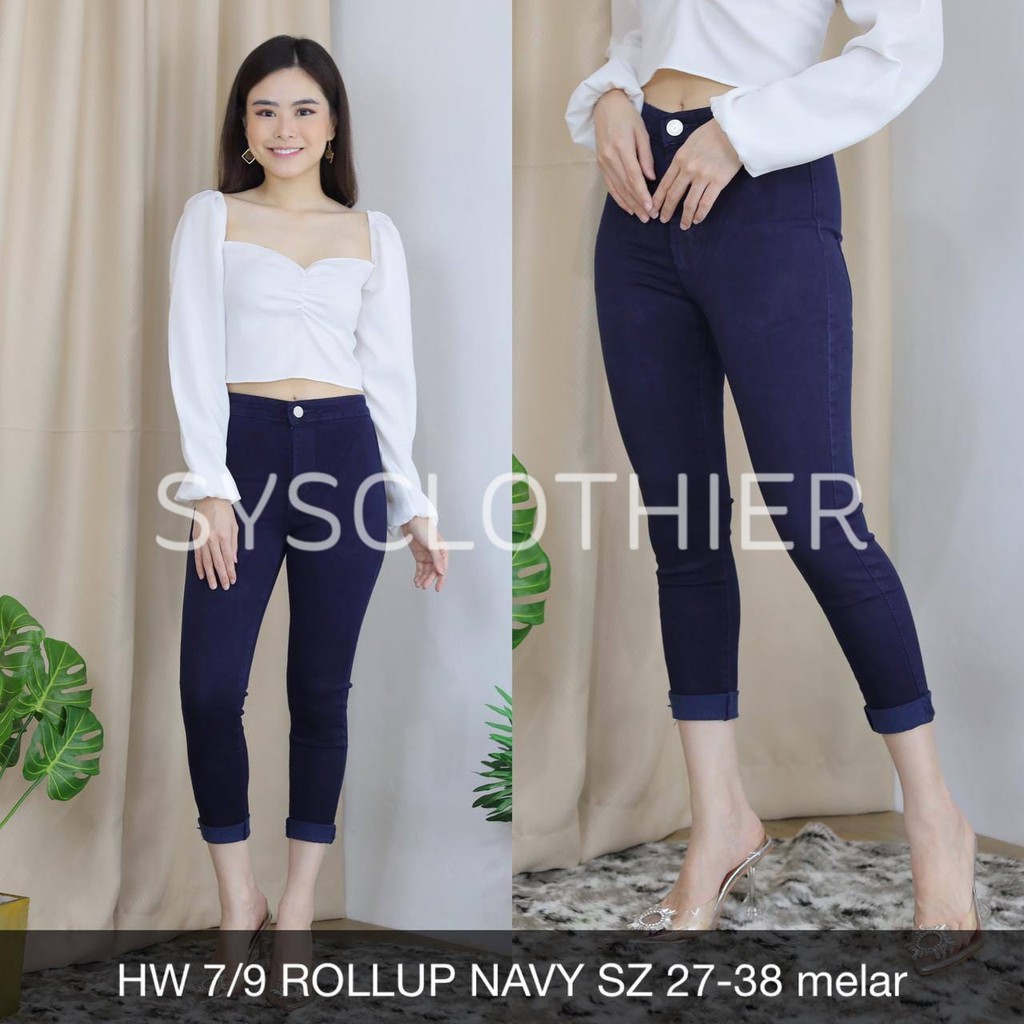 CELANA JEANS WANITA HW 7/9 ROLLUP SERIES