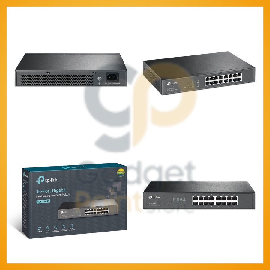 TP Link TL-SG1016D 16-Port Gigabit Desktop/Rackmount Switch 1000Mbps - Garansi Resmi 1 Tahun