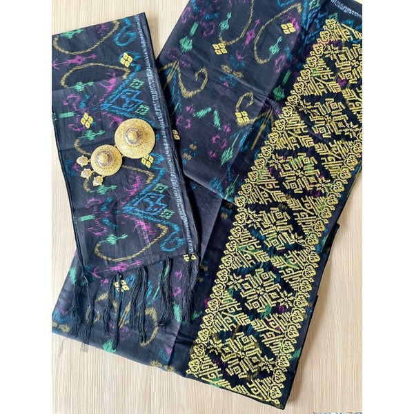 Kamen Katun endek bordir tumpal