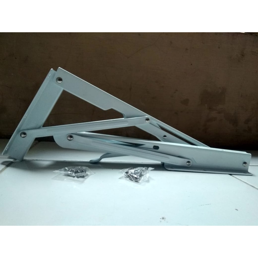 12&quot; 30cm Siku Dinding Penyangga Rak Meja Lipat Shelf Bracket Foldable