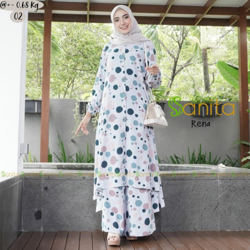 SET TUNIK KULOT RENA by SANITA (ready siap kirim)