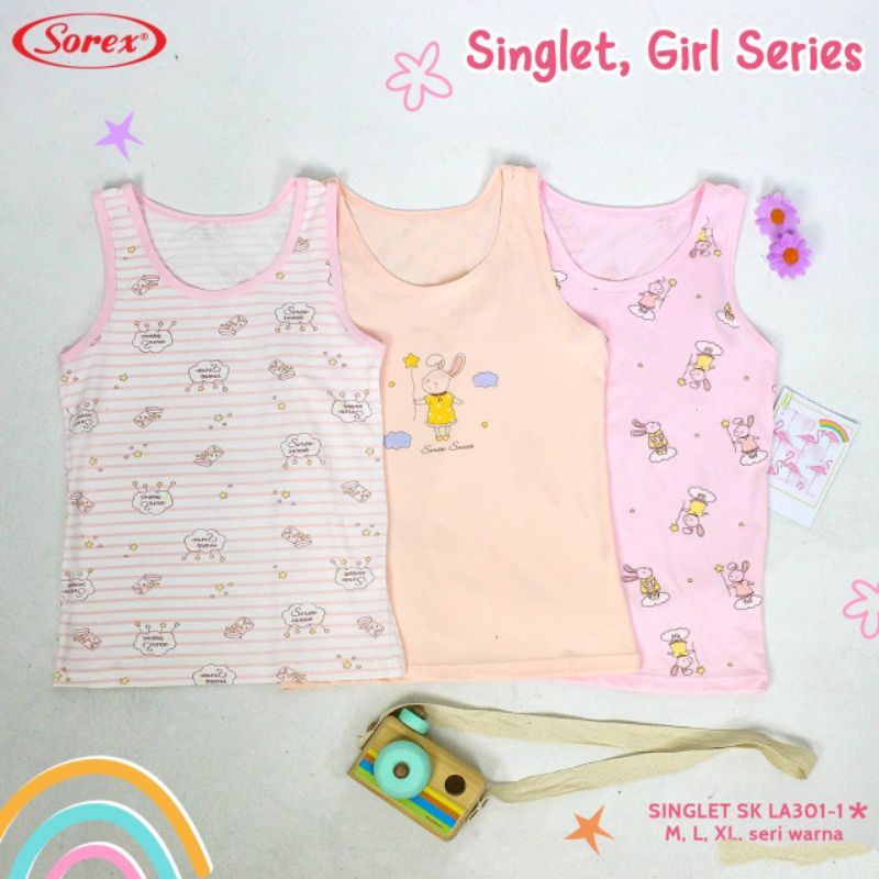 Sorex kids singlet anak perempuan SK LA 301-1 M,L,XL harga perbiji bukan per pak