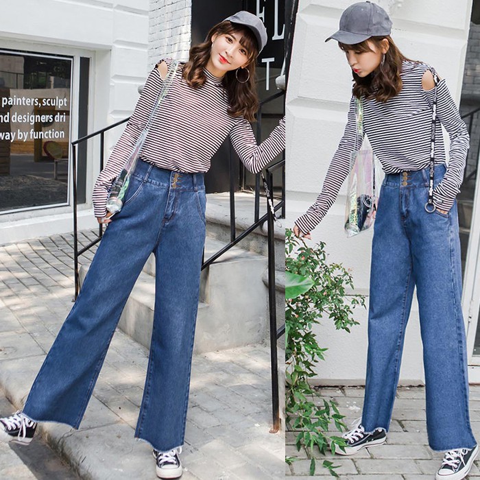 6121 SEULBI Denim Pants Celana Panjang Celana Denim Celana Jeans