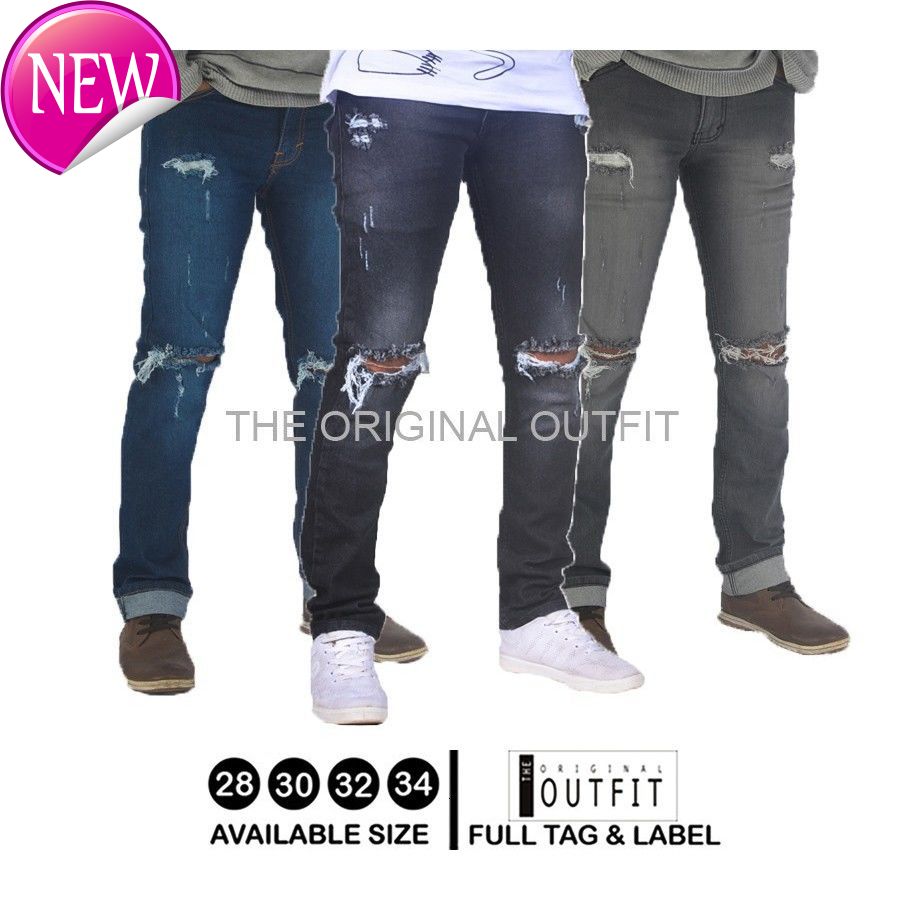 CELANA PRIA - CELANA JEANS SOBEK THE ORIGINAL OUFIT - CELANA SOBEK JEANS PRIA  - CELANA SOBEK