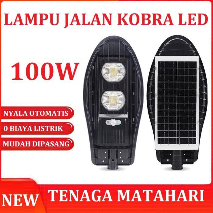 LAMPU JALAN SOLAR / lampu jalan cobra / pju cobra solar cell / pju cobra tenaga matahari 100w murah