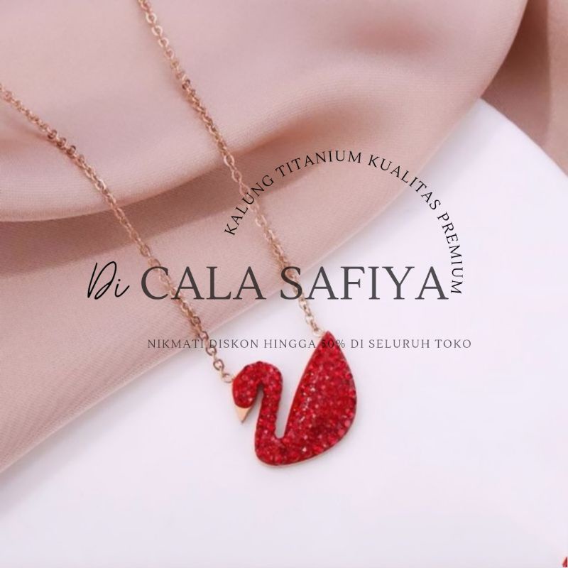 KALUNG TITANIUM WANITA RANTAI KECIL ANGSA - TKAngsa