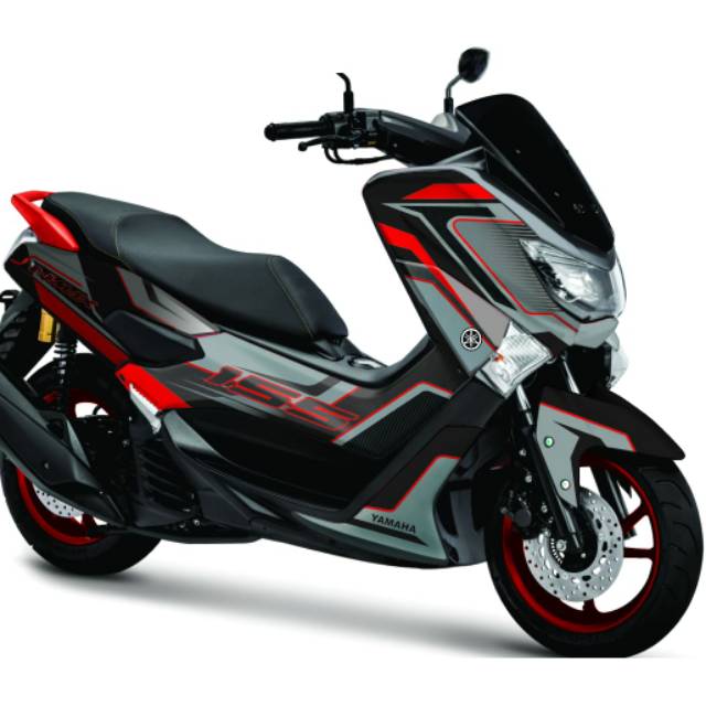 Decal Nmax red black future stiker full nutup body 006