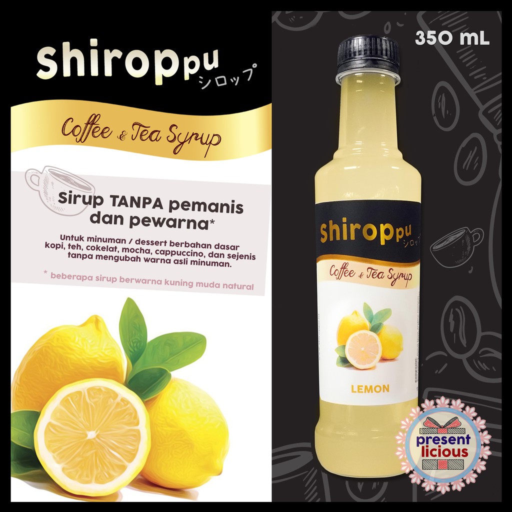 

Lemon | Shiroppu Coffee and Tea Syrup 350 mL | Sirup Tanpa Warna dan Pemanis Lemon