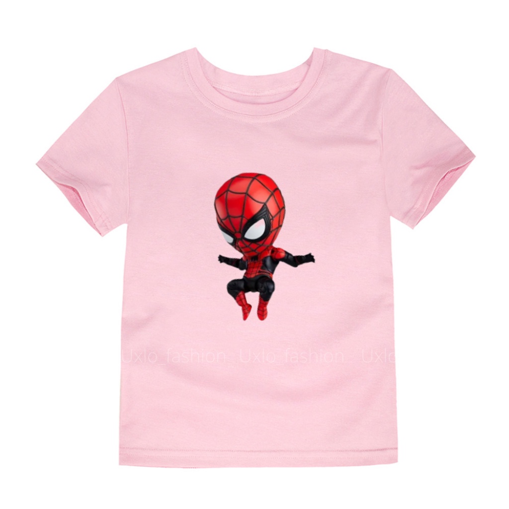 BAJU KAOS ANAK LAKI LAKI MURAH UMUR 1 2 3 4 5 6 7 8 9 TAHUN MOTIF SUPERHERO SPIDERMAN JUNIOR UXLO FASHION