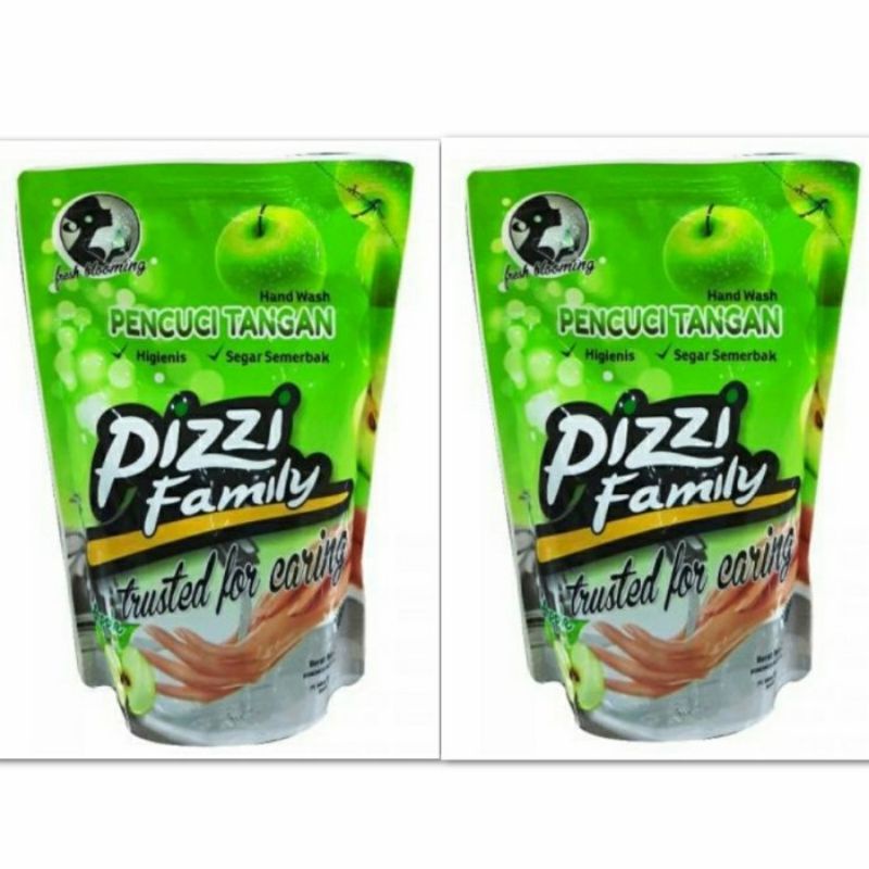 Sabun Cuci Tangan Hand Soap Pizzi Family Apple Refill Pouch 375 Ml Twin Pack