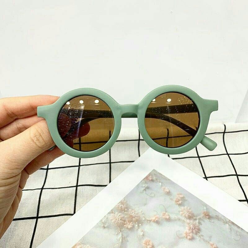 KACAMATA BULAT ANAK/ KACAMATA ANAK FASHION/ KACAMATA KEKINIAN ANAK VIRAL-KM_Green