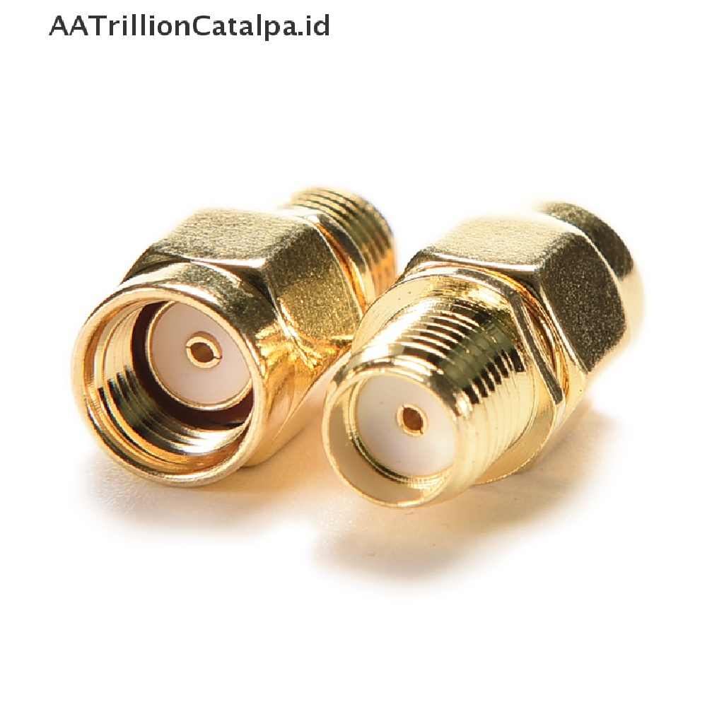 Aatrillioncatalpa RP SMA Male Plug Ke Female Jack Lurus RF Coax Adapter Konektor Konverter