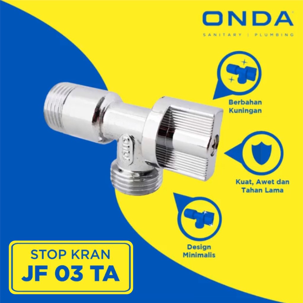 ONDA JF 03 TA Stop Kran Toilet Katup Keran Shower Brass Valve 1/2&quot;