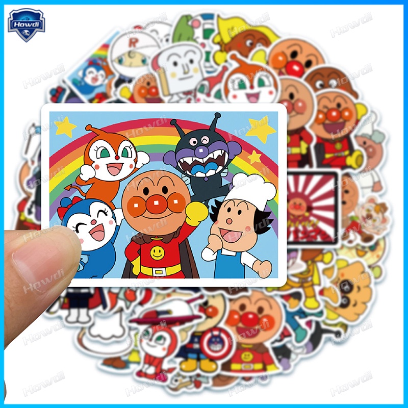 Stiker Kartun Anpanman Tahan Air Untuk Helm Motormobil