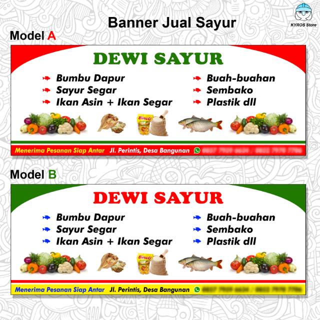 SPANDUK TOKO  SAYUR BANNER JUAL SEMBAKO  Shopee Indonesia