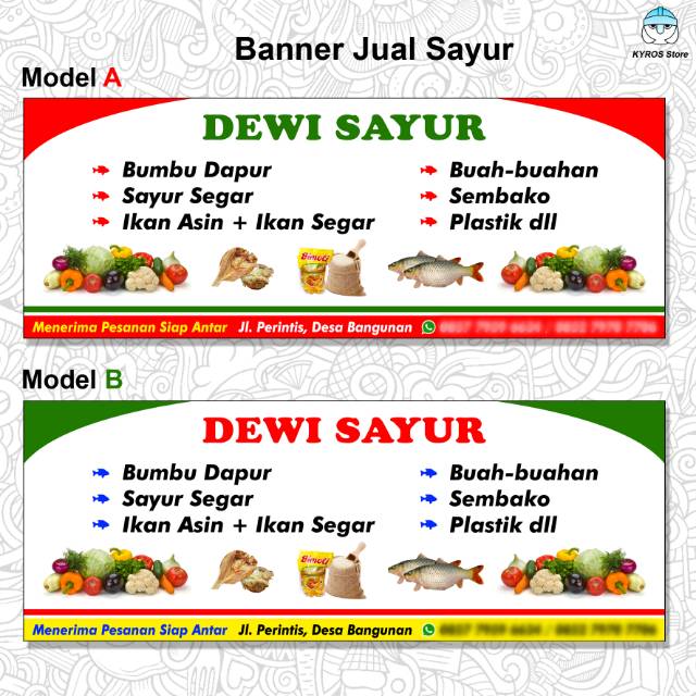 Contoh Spanduk Nama Toko  desain  spanduk kreatif