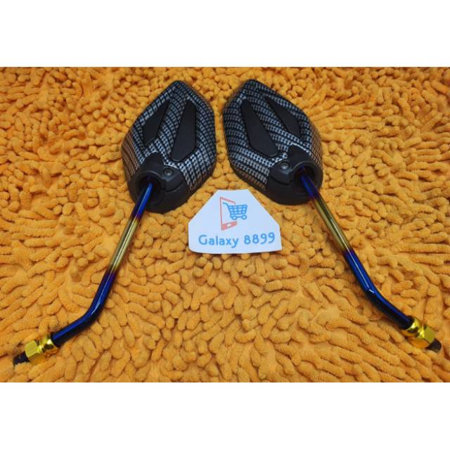 Spion Vario Twotone Tangkai Panjang Spion Honda Vario Beat Scoop Tangkai blue gold panjang