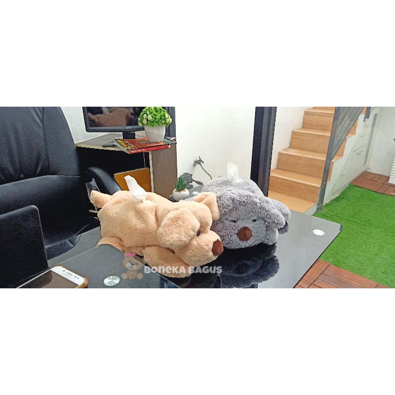 Sarung Tempat Tissue Cover Karakter Boneka Anjing Lucu