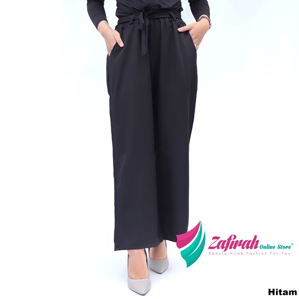 Celana Wanita Kulot Panjang Bahan Moscrepe Pinggang Karet-6