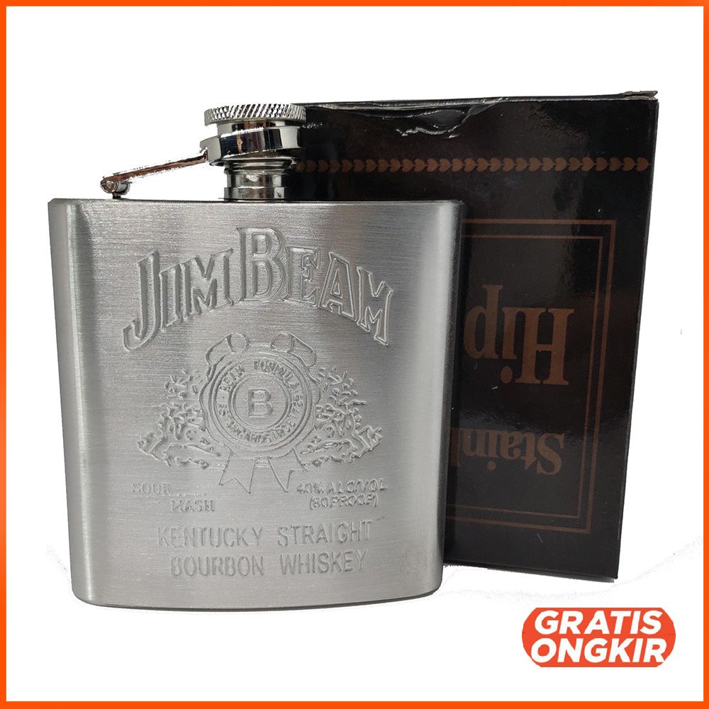 Botol Minum Wine Whiskey Hip Flask 7oz F0212