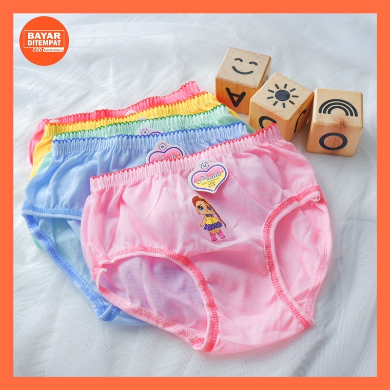 1 Lusin CD Celana Dalam Anak Perempuan Cewek Katun Adem 2 3 4 5 Tahun Celana Dalam Bokser Anak Cewek