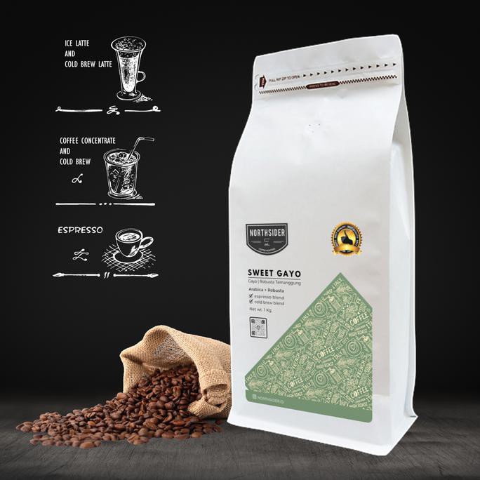 

BIJI KOPI ARABIKA SWEET GAYO BLEND - 1KG NORTHSIDER COFFEE BLEND - BIJI KOPI