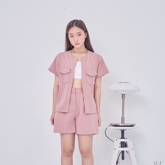 [TAVIA] SKYLAR SET  / SETELAN WANITA / BAJU SET CELANA PENDEK-2
