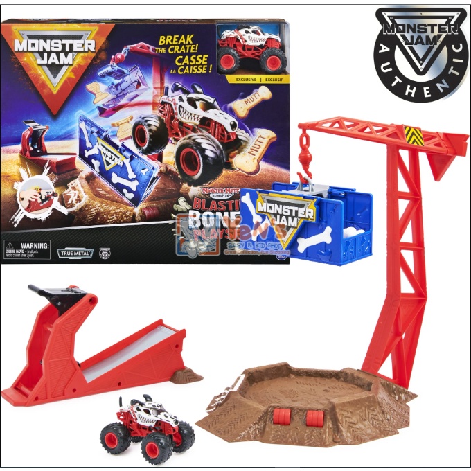 MONSTER JAM Dalmatian Mutt Blastin Bone Playset Bones Spin Master