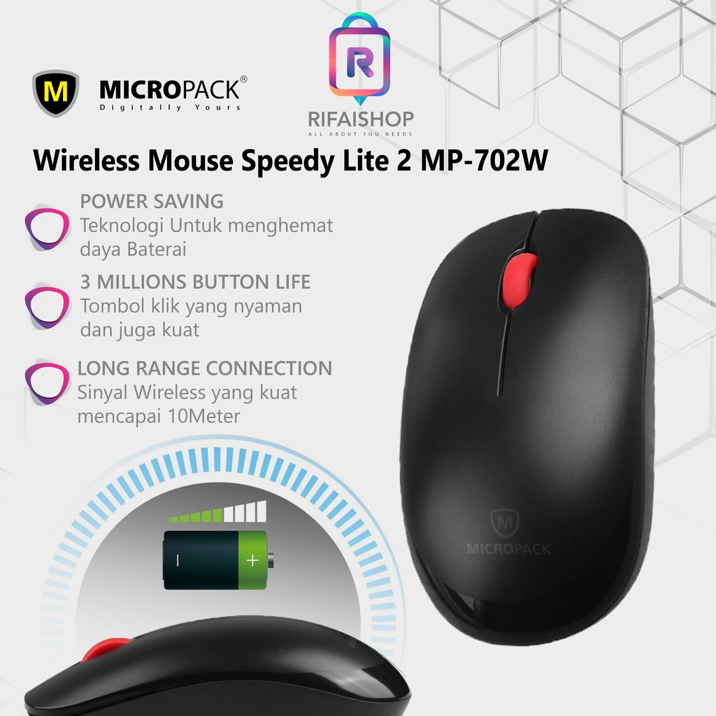 Mouse Wireless Optical Speedy Lite 2 Micropack MP-702W Mouse Gaming Mouse Kantor Mouse Keren