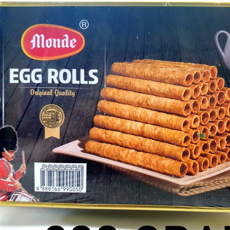 

Eggroll 600gr Monde Biskuit Roti Kaleng Makanan Kue Ringan Cemilan Egg Roll